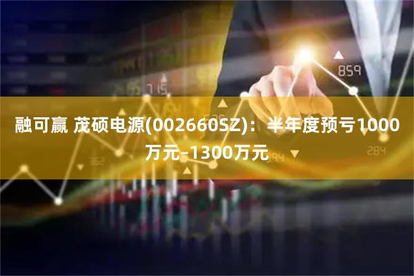 融可赢 茂硕电源(002660SZ)：半年度预亏1000万元–1300万元